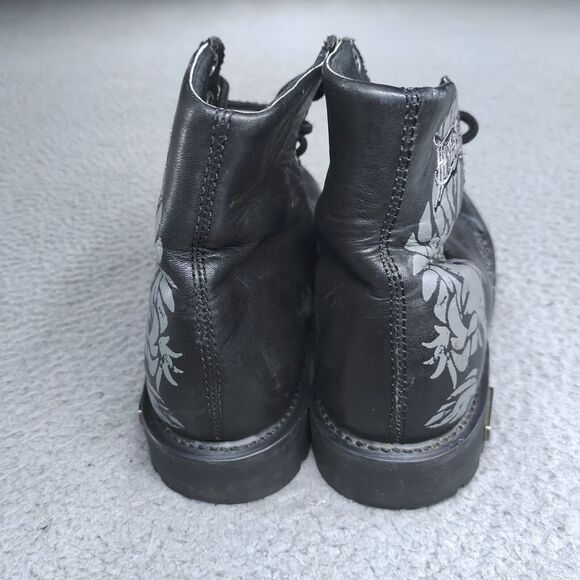 Harley Davidson Boots Womens 10 US 42 EUR Black Ladies Bremerton 85172 Embroider - Picture 9 of 16